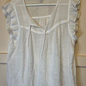 Women's Flowy Ruffle Sleeveless Top